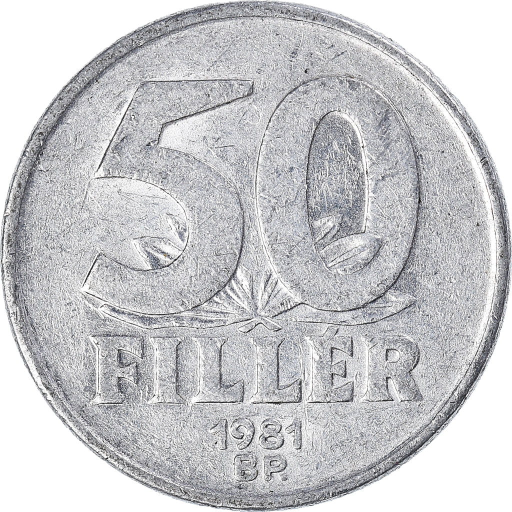Moneda, Hungría, 50 Fillér, 1981