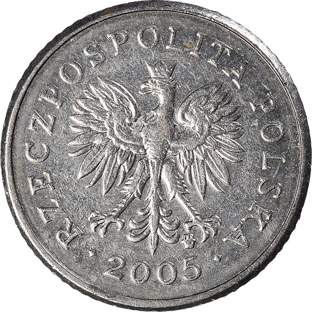 Moneda, Polonia, 10 Groszy, 2005