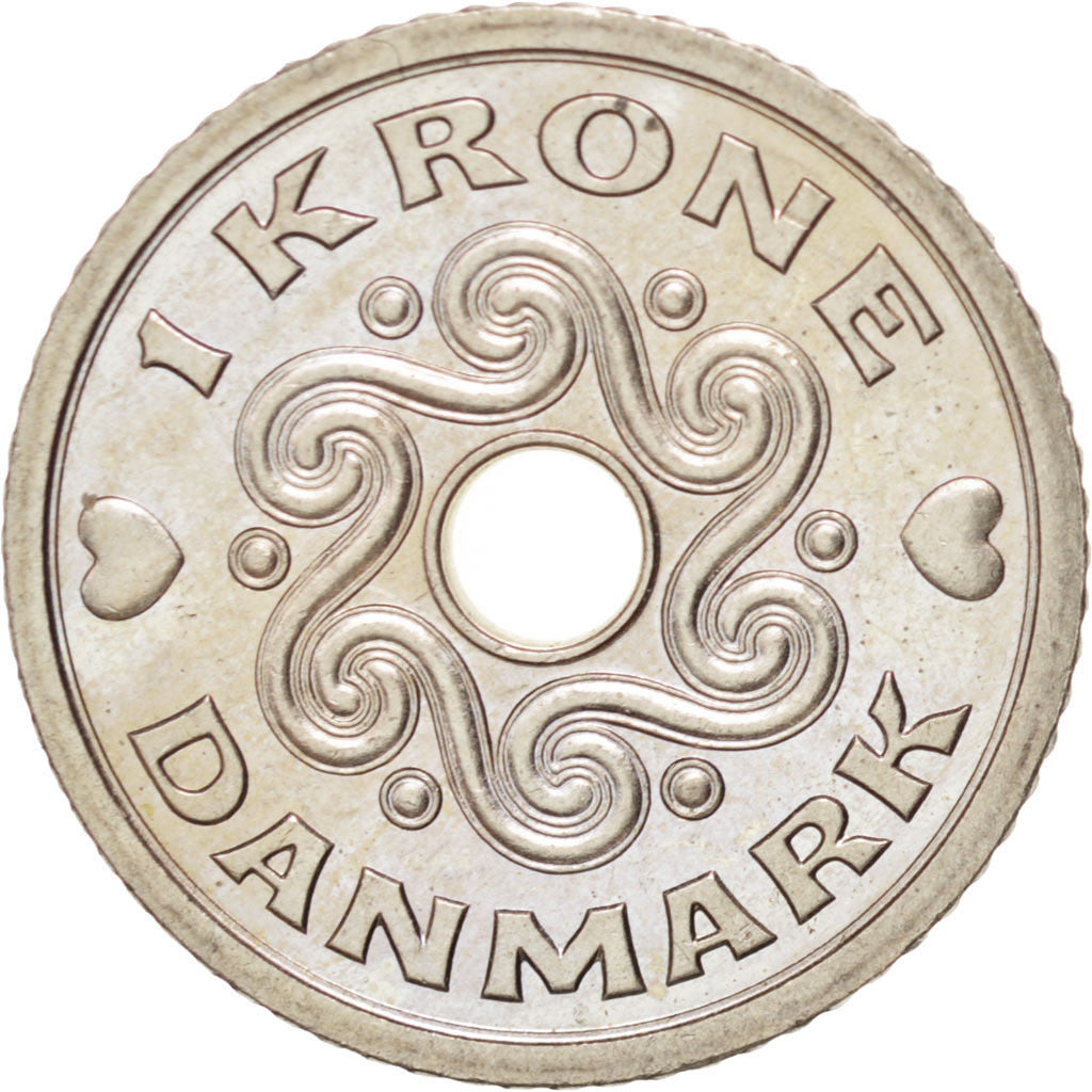 DENMARK, Krone, 1994, Copenhagen, KM #873.1, MS(63), Copper-Nickel, 20.25, 3.63
