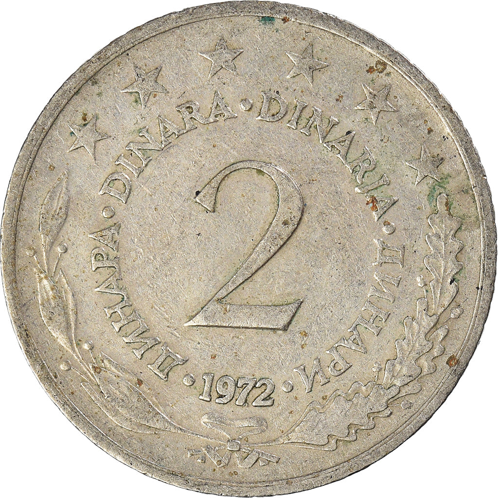 Coin, Yugoslavia, 2 Dinara, 1972