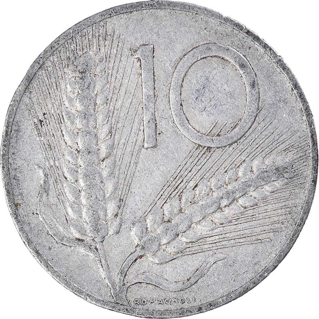 Münze, Italien, 10 Lire, 1953