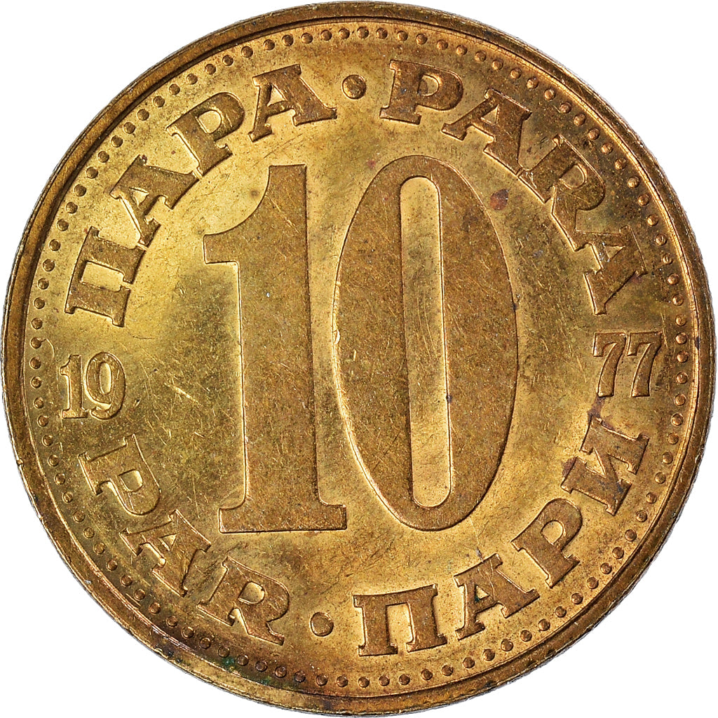 Moeda, Jugoslávia, 10 Para, 1977