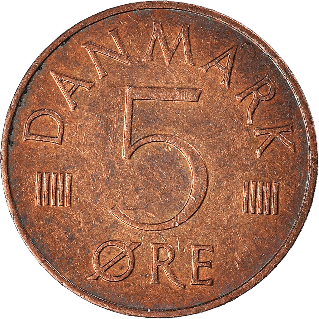 Munten, Denemarken, 5 Öre, 1986