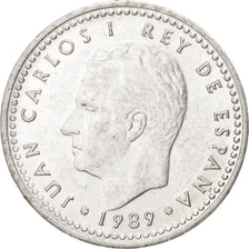 SPAIN, Peseta, 1989, KM #821, AU(55-58), Aluminum, 21, 1.20