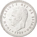 SPAIN, Peseta, 1989, KM #821, AU(55-58), Aluminum, 21, 1.20