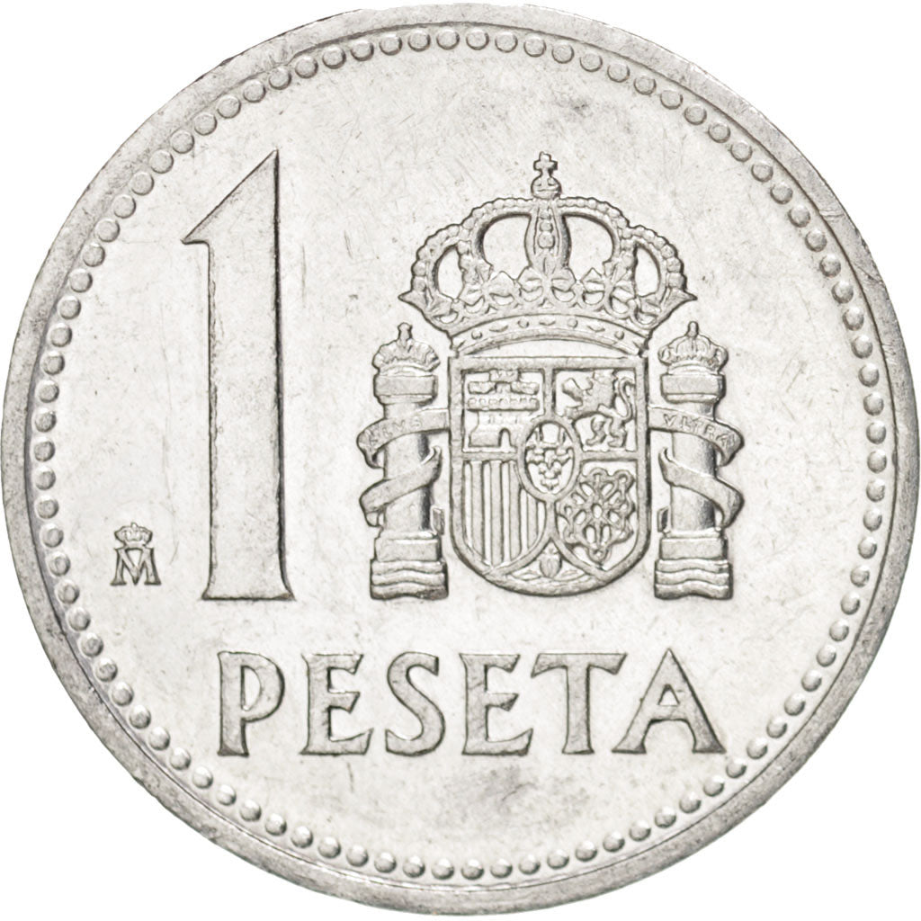 SPAIN, Peseta, 1989, KM #821, AU(55-58), Aluminum, 21, 1.20