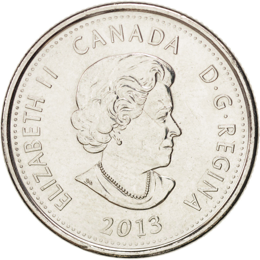 Canada, 25 Cents, 2013, KM #New, MS(63), Nickel plated steel, 4.47