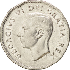 CANADA, 5 Cents, 1951, Royal Canadian Mint, KM #48, EF(40-45), Nickel, 21.2,...