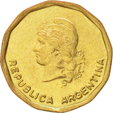 ARGENTINA, 50 Centavos, 1988, KM #99, MS(63), Brass, 24.5, 5.53