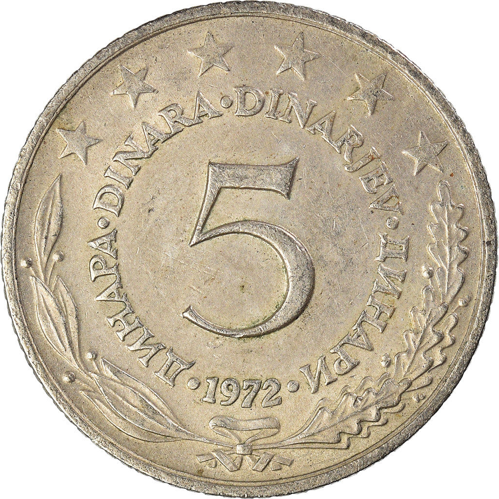 Coin, Yugoslavia, 5 Dinara, 1972