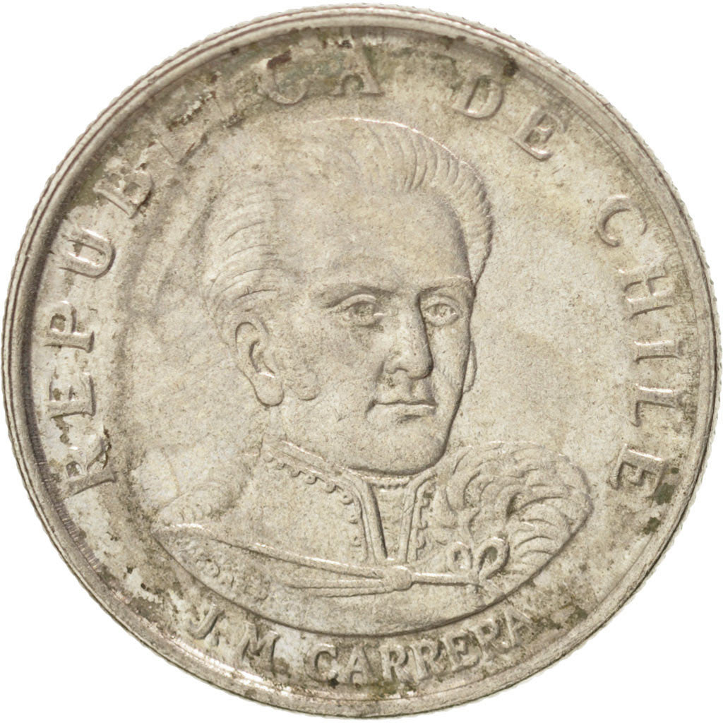 CHILE, Escudo, 1971, KM #197, EF(40-45), Copper-Nickel, 18.90, 2.74