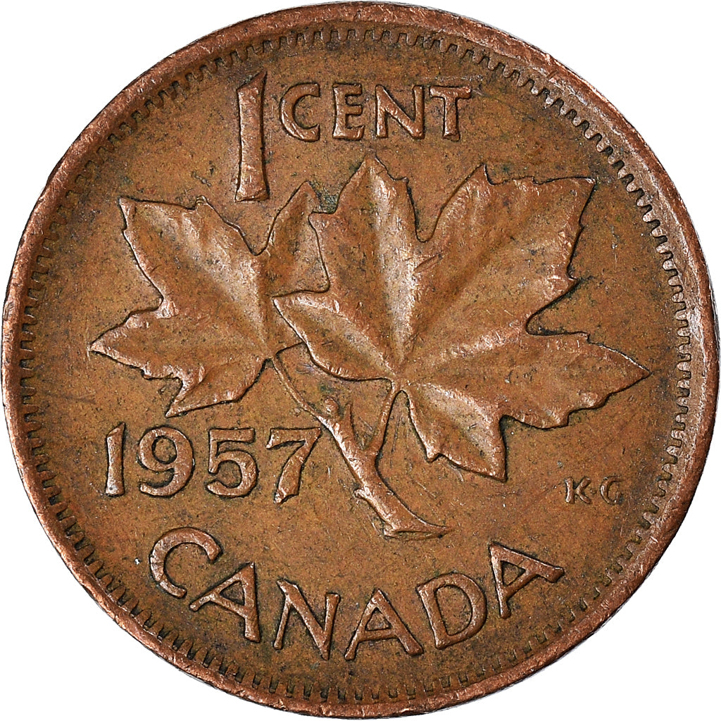 Coin, Canada, Cent, 1957