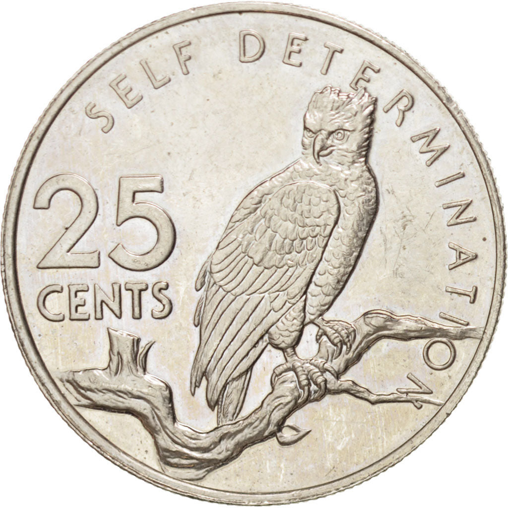 GUYANA, 25 Cents, 1976, Franklin Mint, KM #40, AU(55-58), Copper-Nickel, 21.5,..