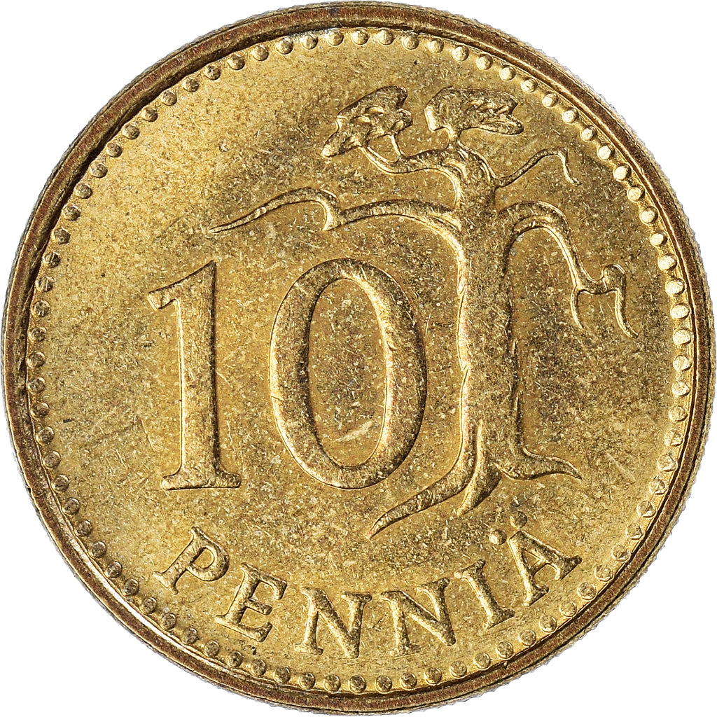 Münze, Finnland, 10 Pennia, 1982