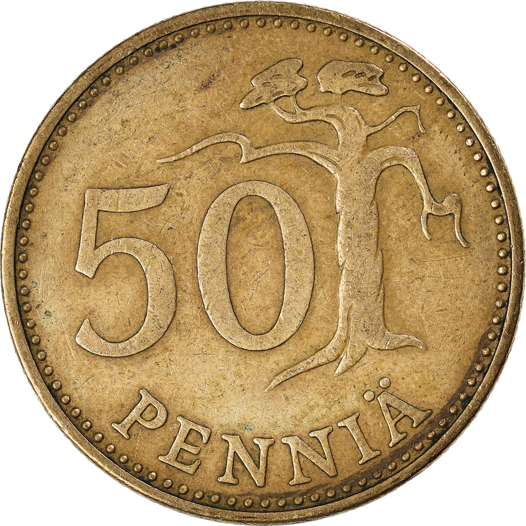 Moneda, Finlandia, 50 Penniä, 1971