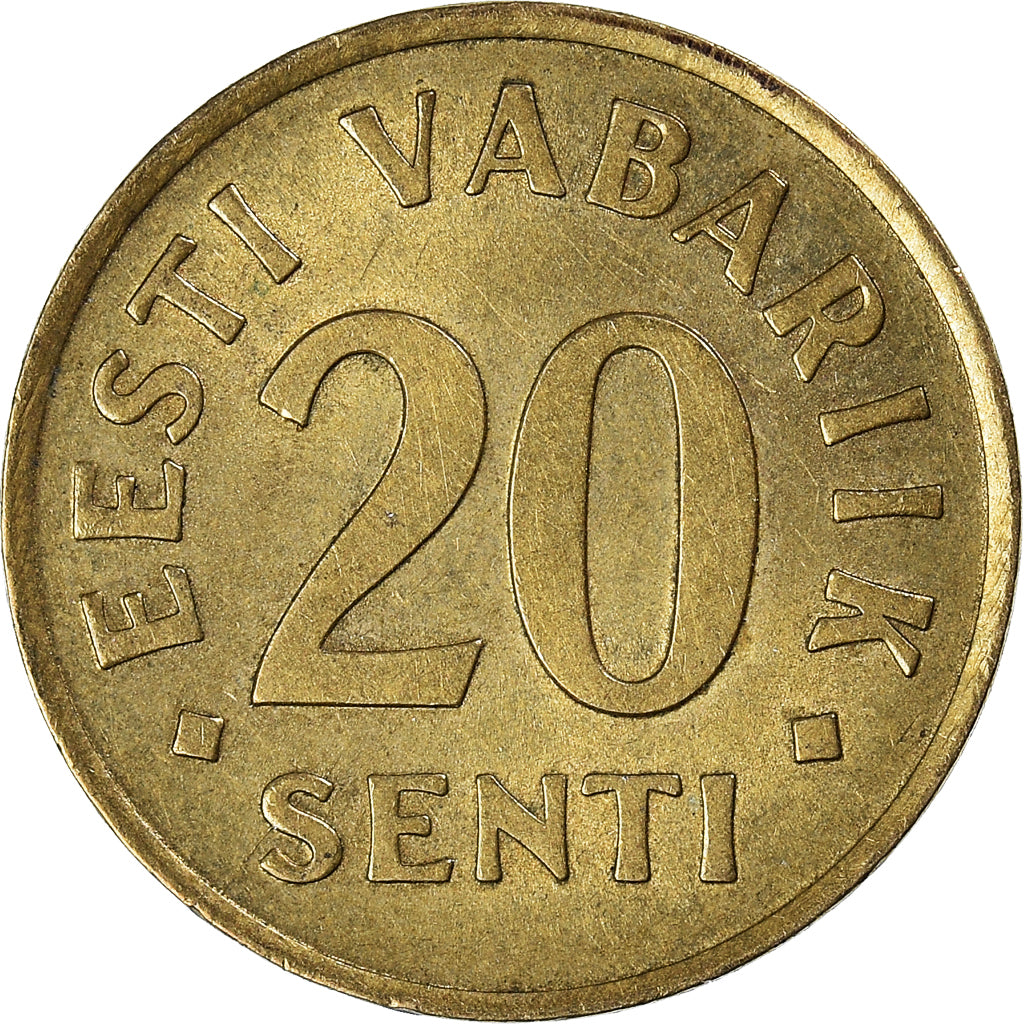 Moneta, Estonia, 20 Senti, 1992