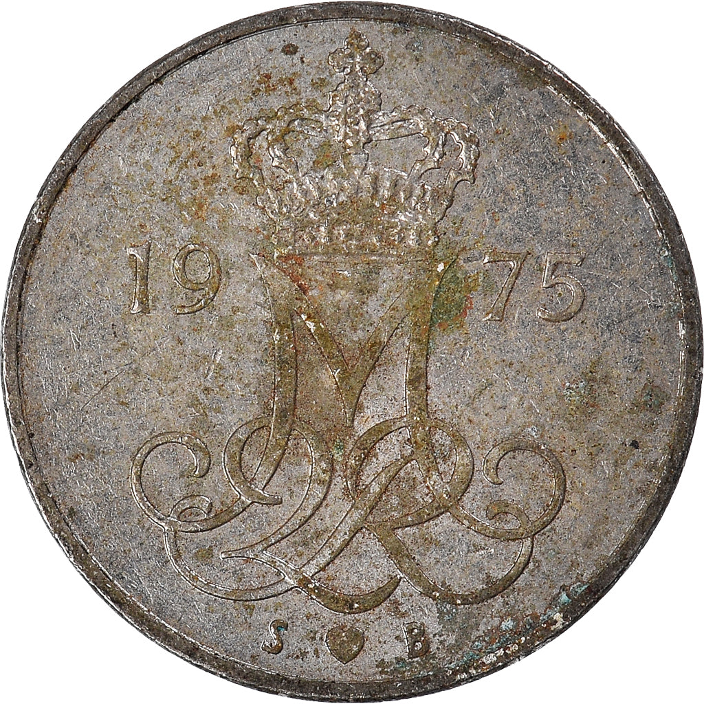 Monnaie, Danemark, 10 Öre, 1975