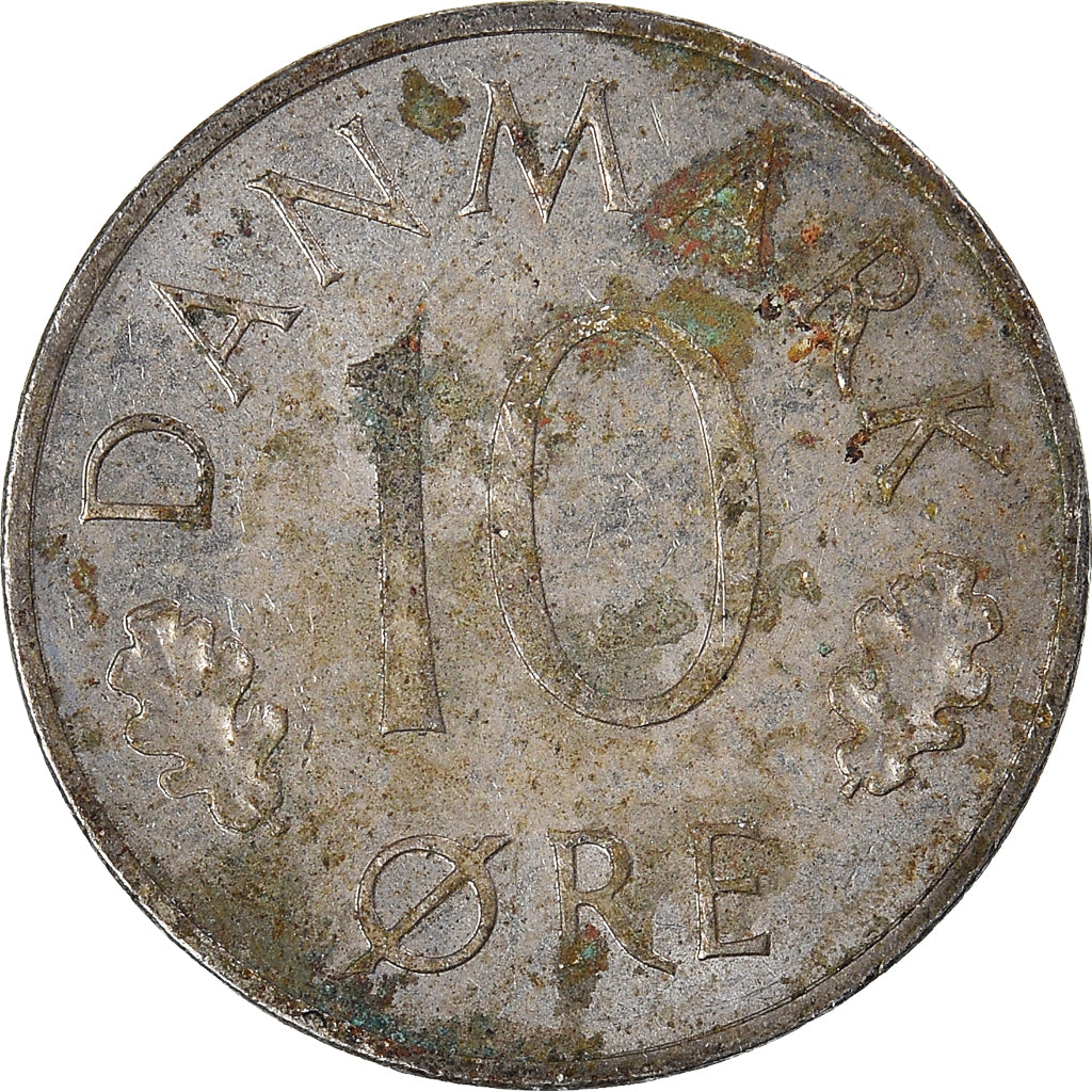 Monnaie, Danemark, 10 Öre, 1975