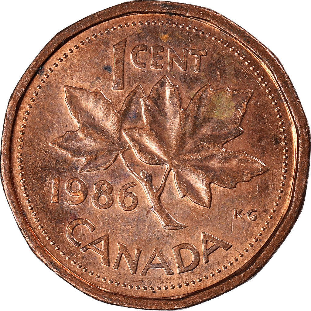 Coin, Canada, Cent, 1986