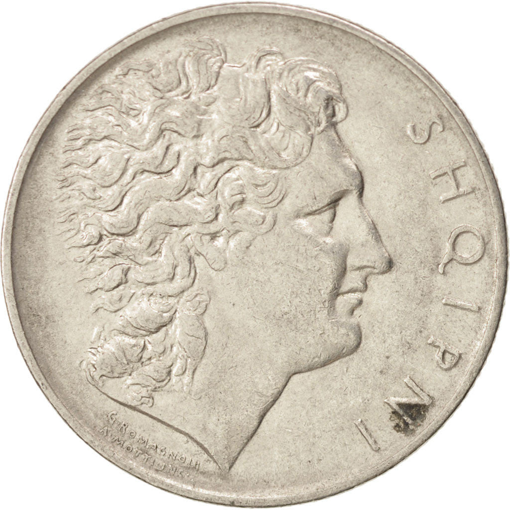 ALBANIA, Lek, 1927, KM #5, EF(40-45), Nickel, 26.7, 8.12