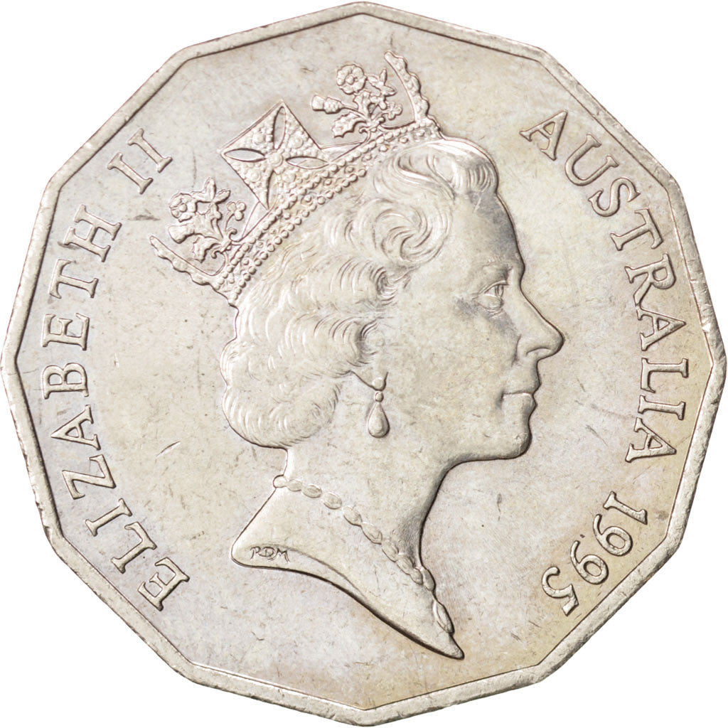 Münze, Australien, Elizabeth II, 50 Cents, 1995, UNZ, Copper-nickel, KM:294