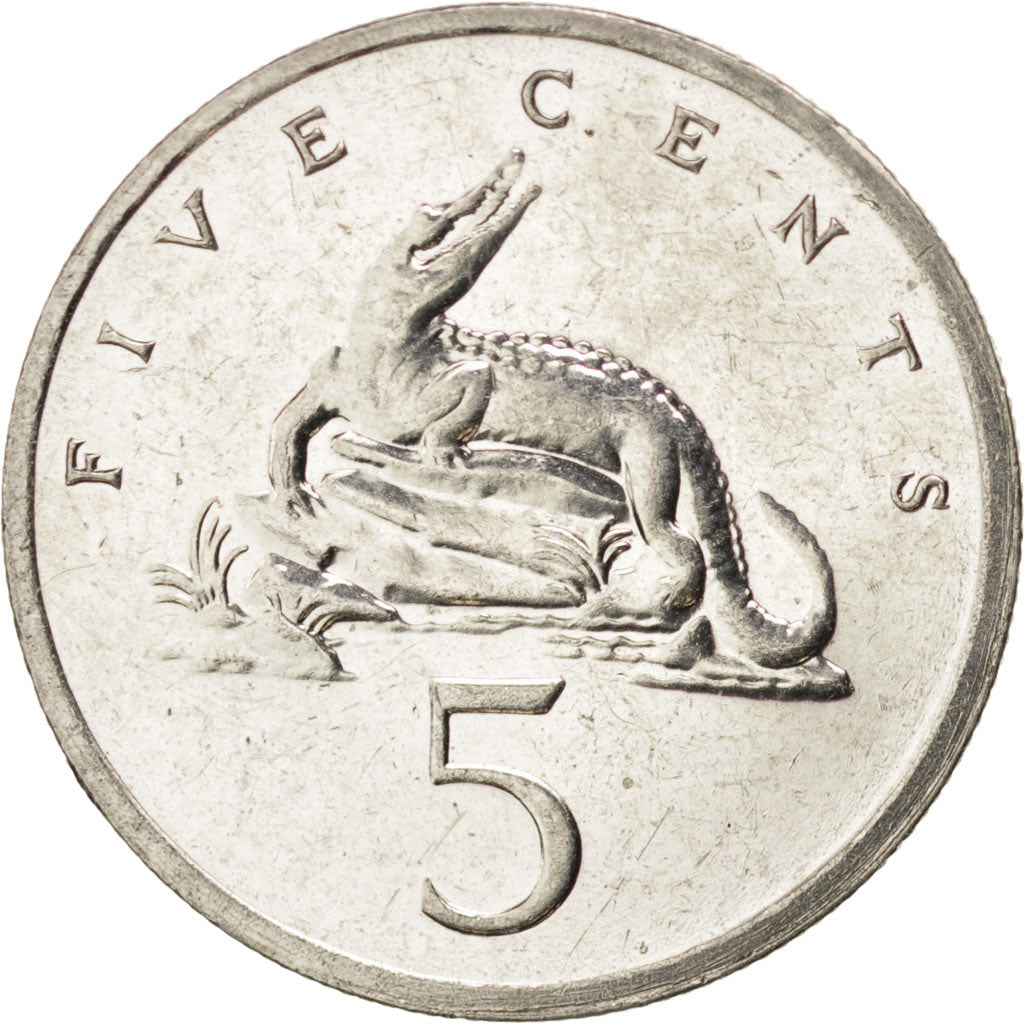 Coin, Jamaica, Elizabeth II, 5 Cents, 1993, MS(60-62), Nickel plated steel