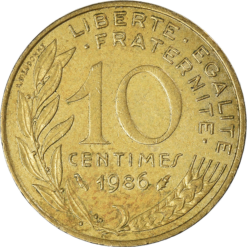 Munten, Frankrijk, 10 Centimes, 1986