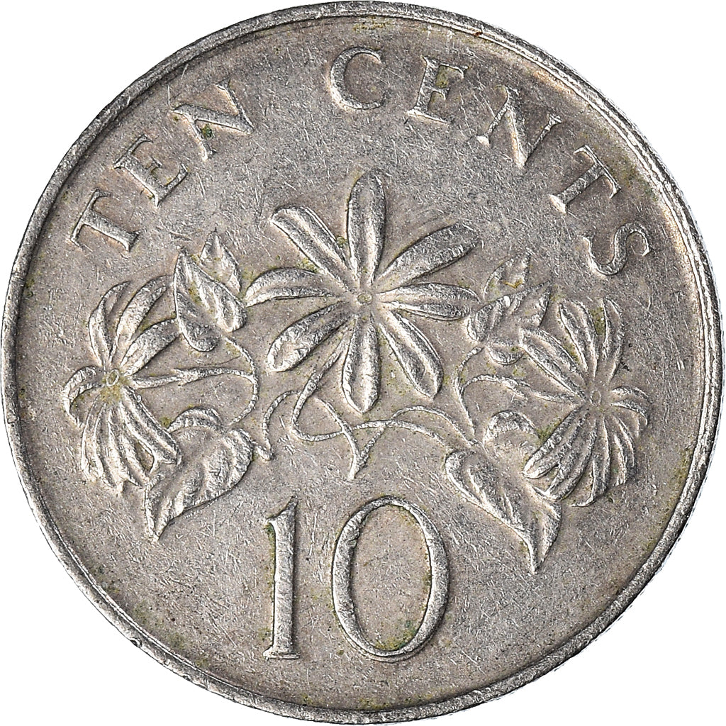 Moneda, Singapur, 10 Cents, 1987