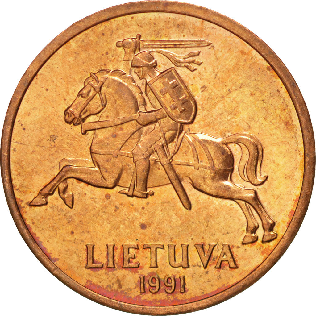 LITHUANIA, 50 Centu, 1991, KM #90, AU(55-58), Bronze, 21, 3.00