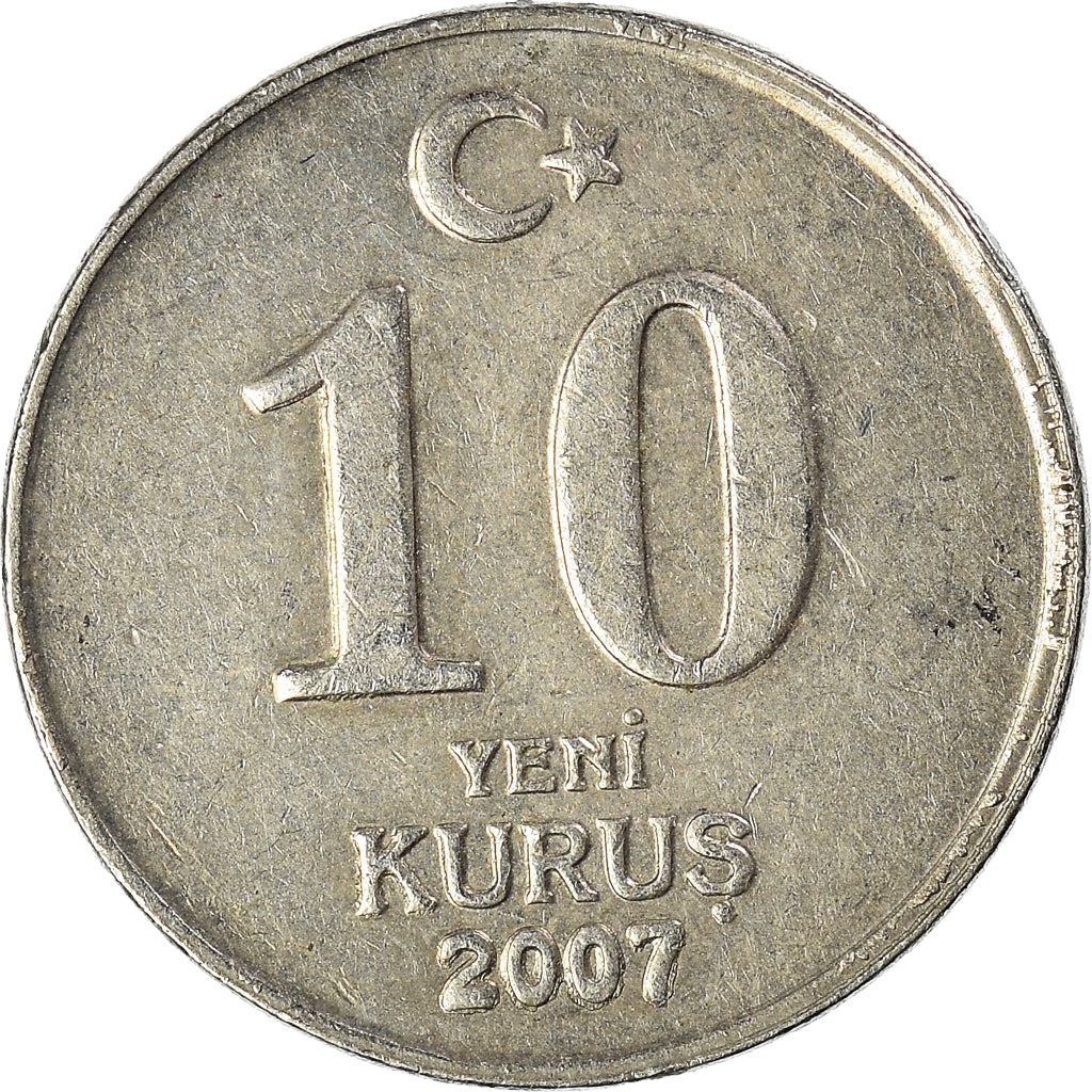 Moneta, Turchia, 10 New Kurus, 2007