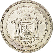 BELIZE, 25 Cents, 1979, Franklin Mint, KM #49, MS(63), Copper-Nickel, 23.6, 5.85