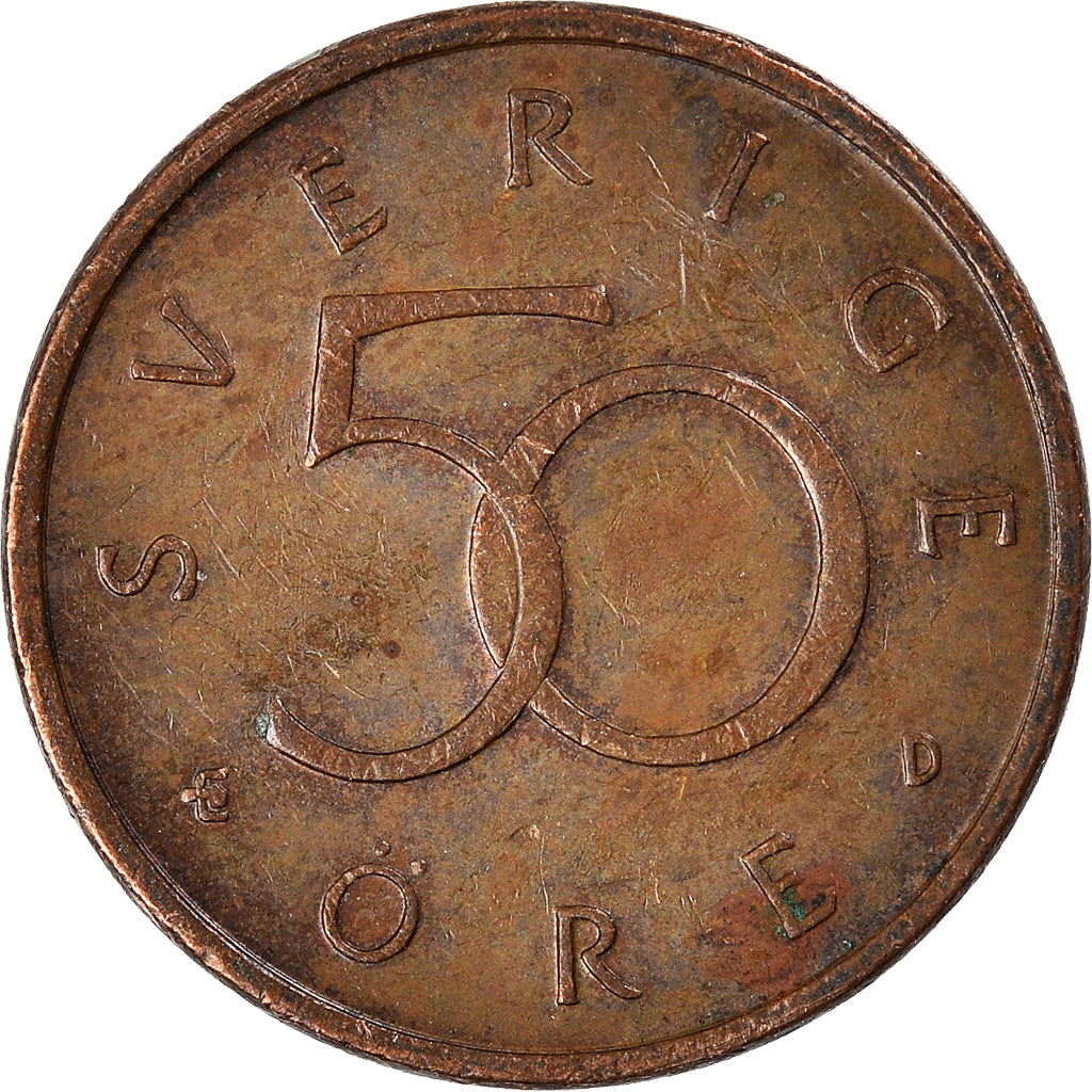 Moeda, Suécia, 50 Öre, 1992
