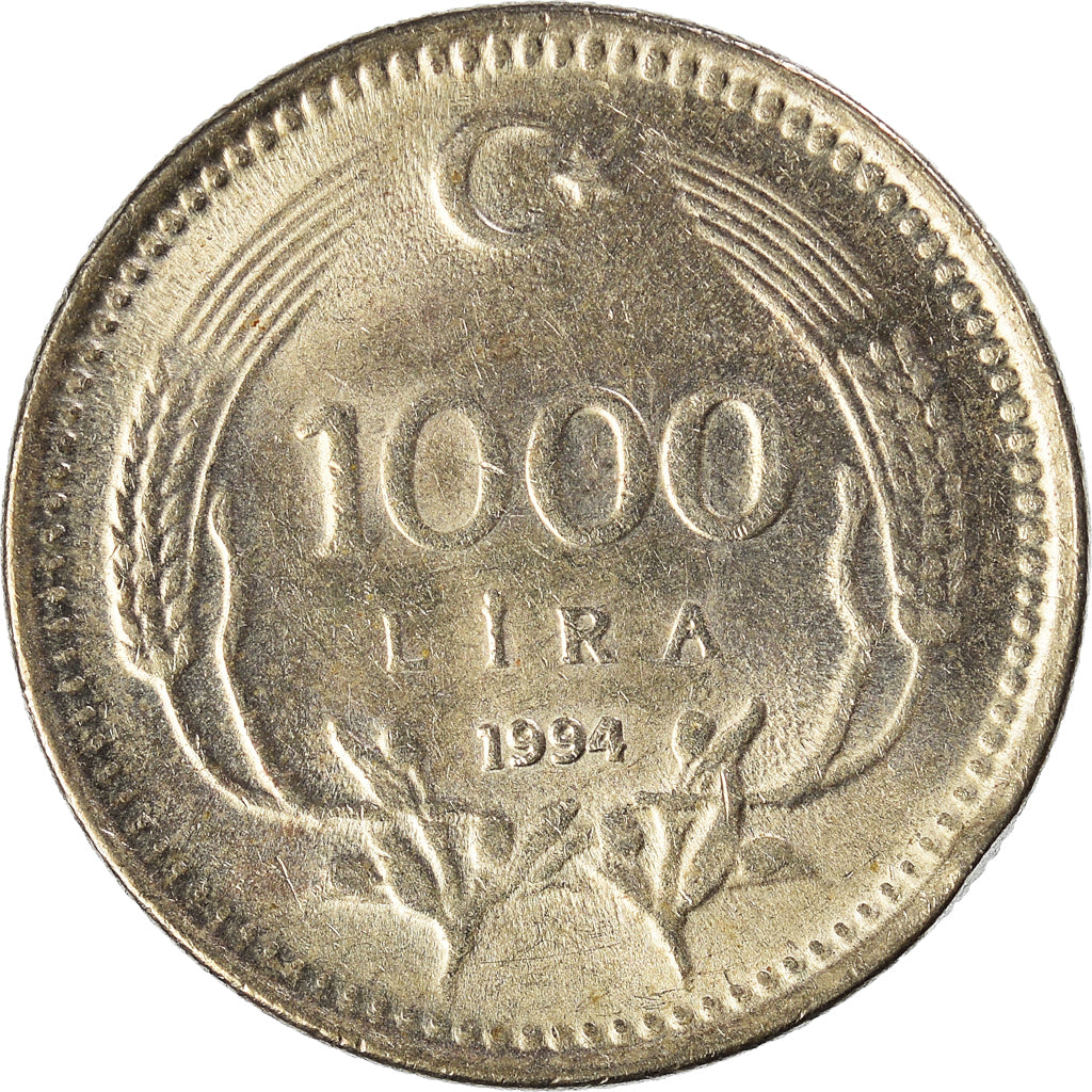 Coin, Turkey, 1000 Lira, 1994
