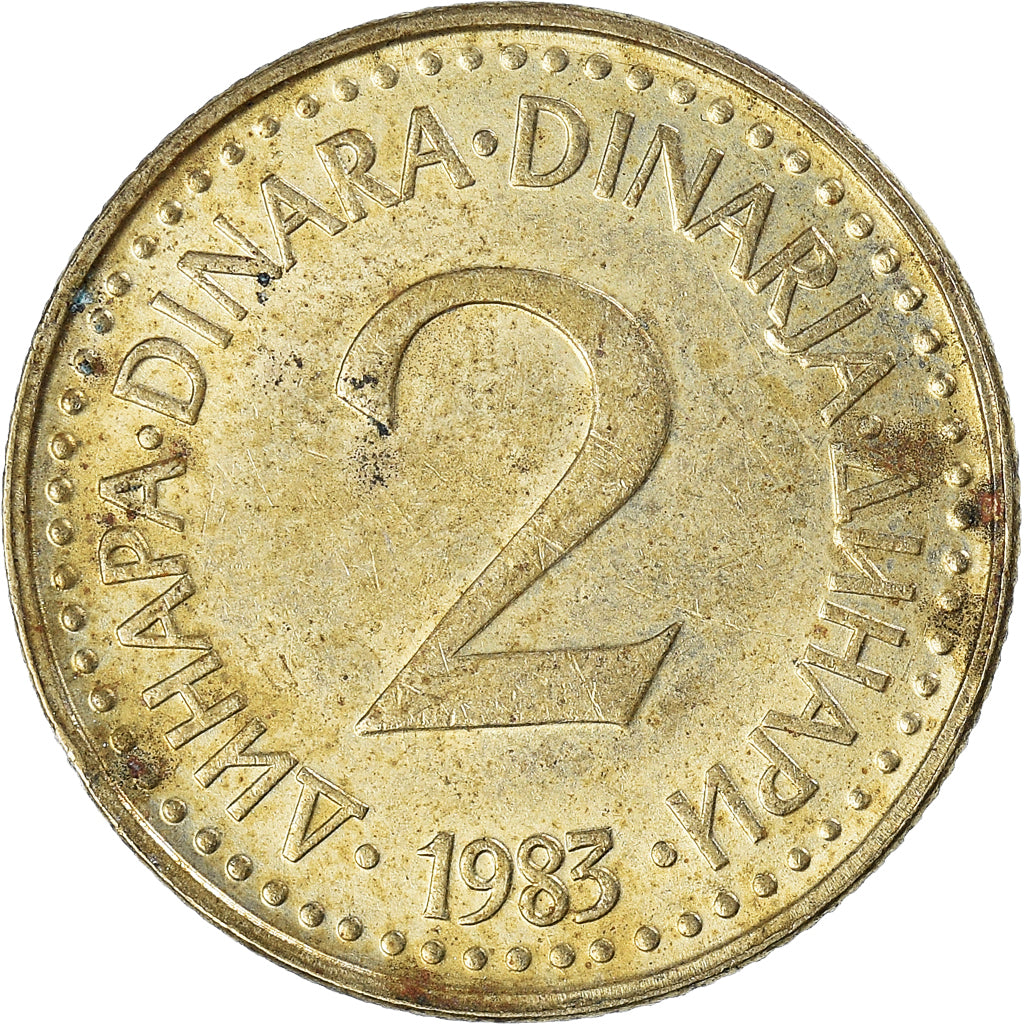 Coin, Yugoslavia, 2 Dinara, 1983