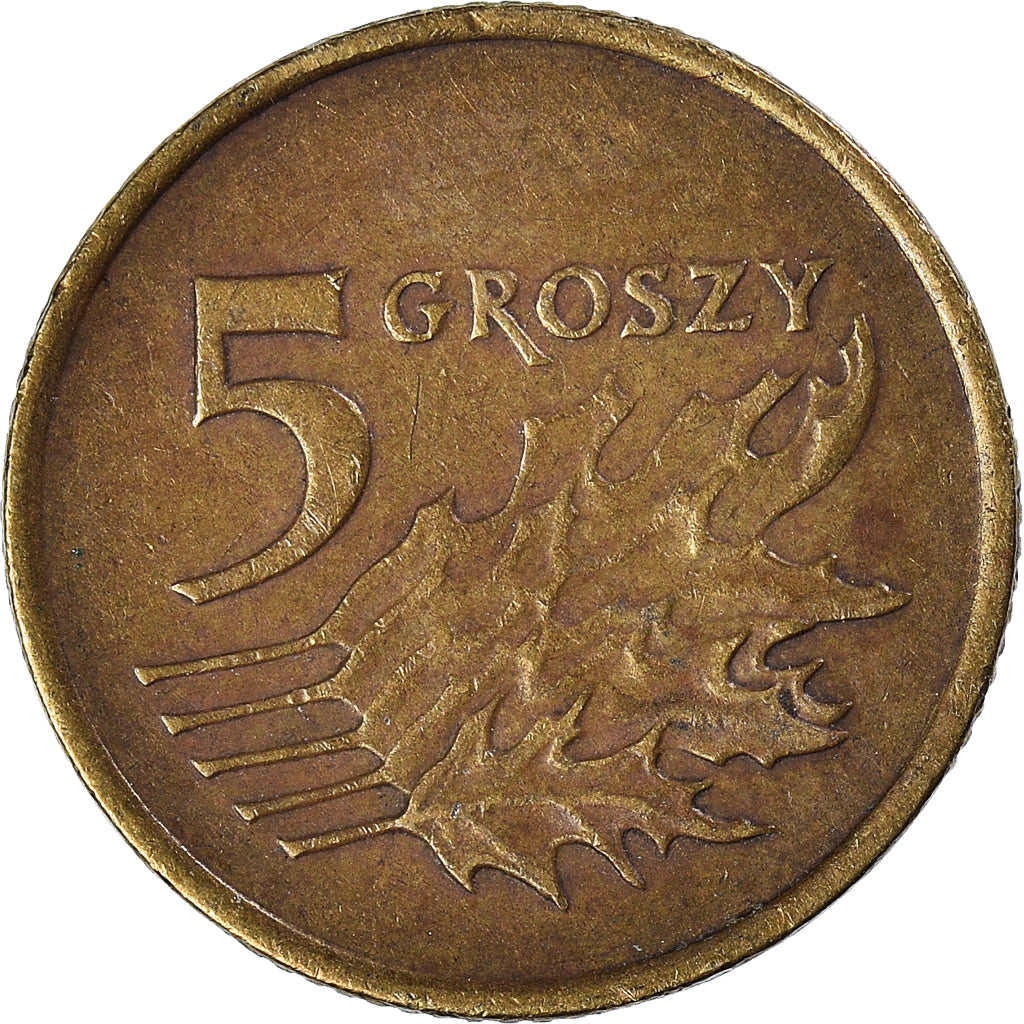 Münze, Polen, 5 Groszy, 1992