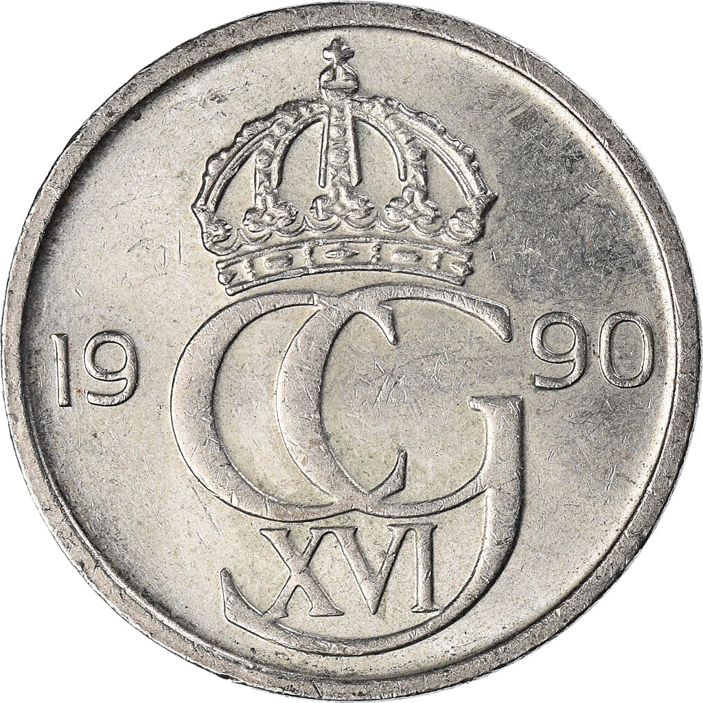 Moeda, Suécia, 50 Öre, 1990