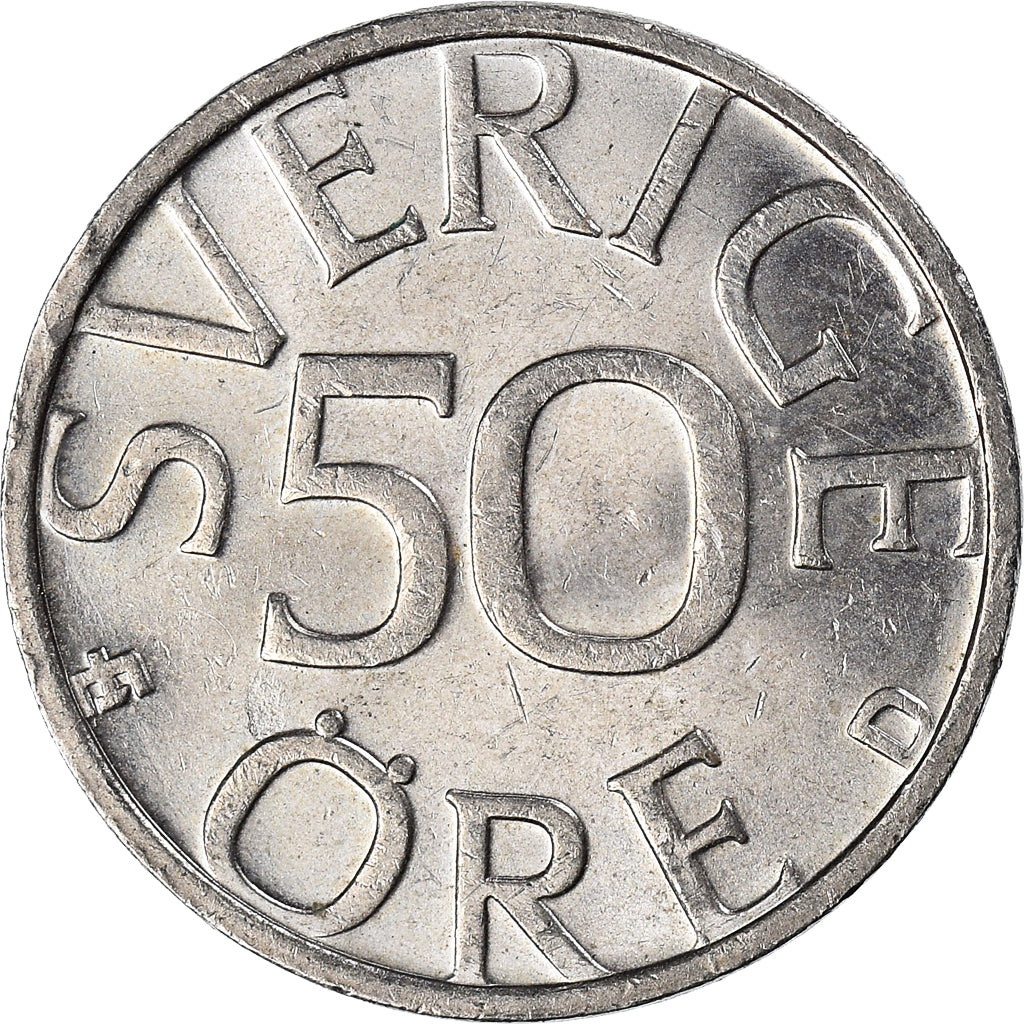 Moeda, Suécia, 50 Öre, 1990