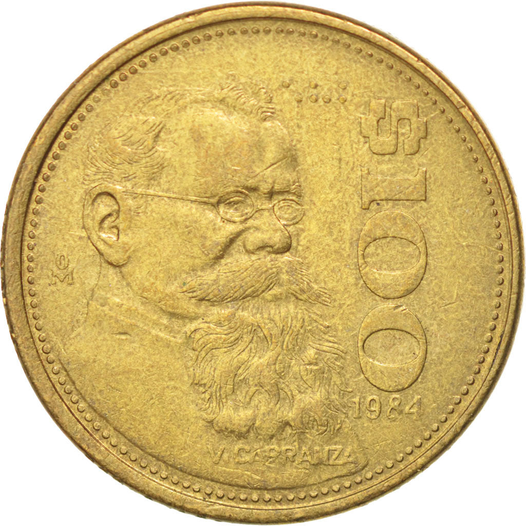 Coin, Mexico, 100 Pesos, 1984, EF(40-45), Aluminum-Bronze, KM:493