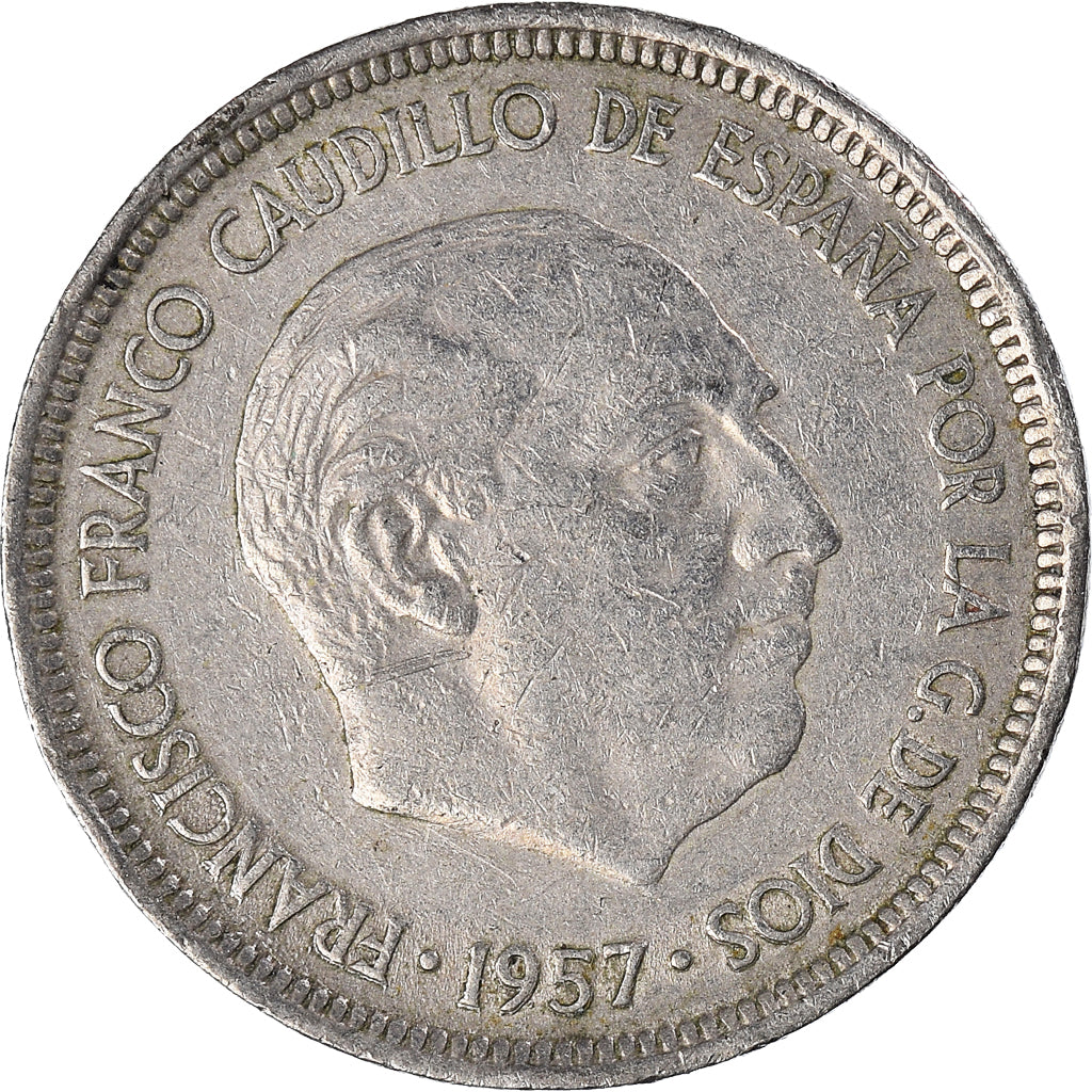 Moneta, Spagna, 5 Pesetas, 1957 (74)