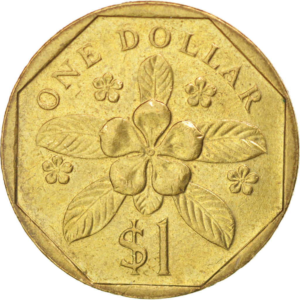SINGAPORE, Dollar, 1988, British Royal Mint, KM #54b, AU(50-53),...