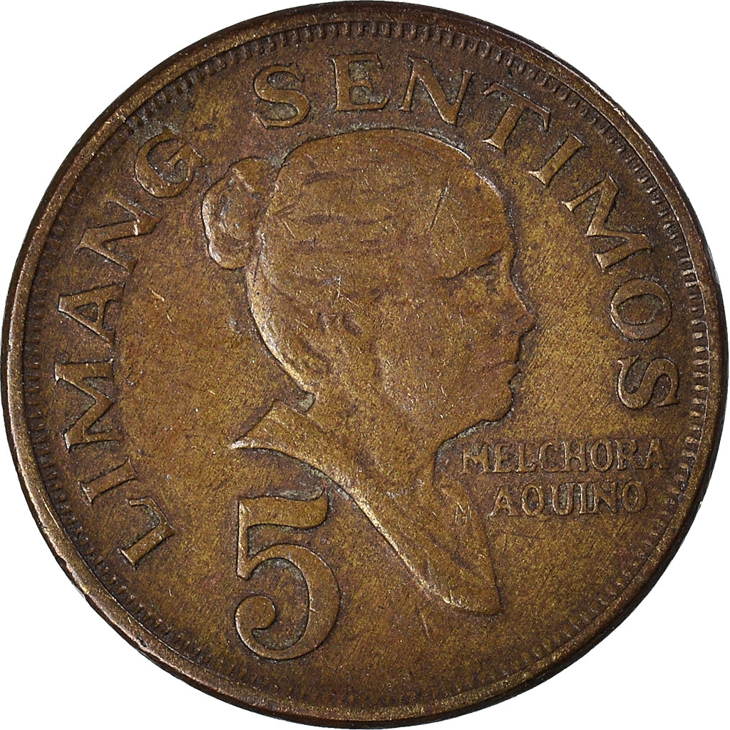 Moeda, Filipinas, 5 Sentimos, 1974