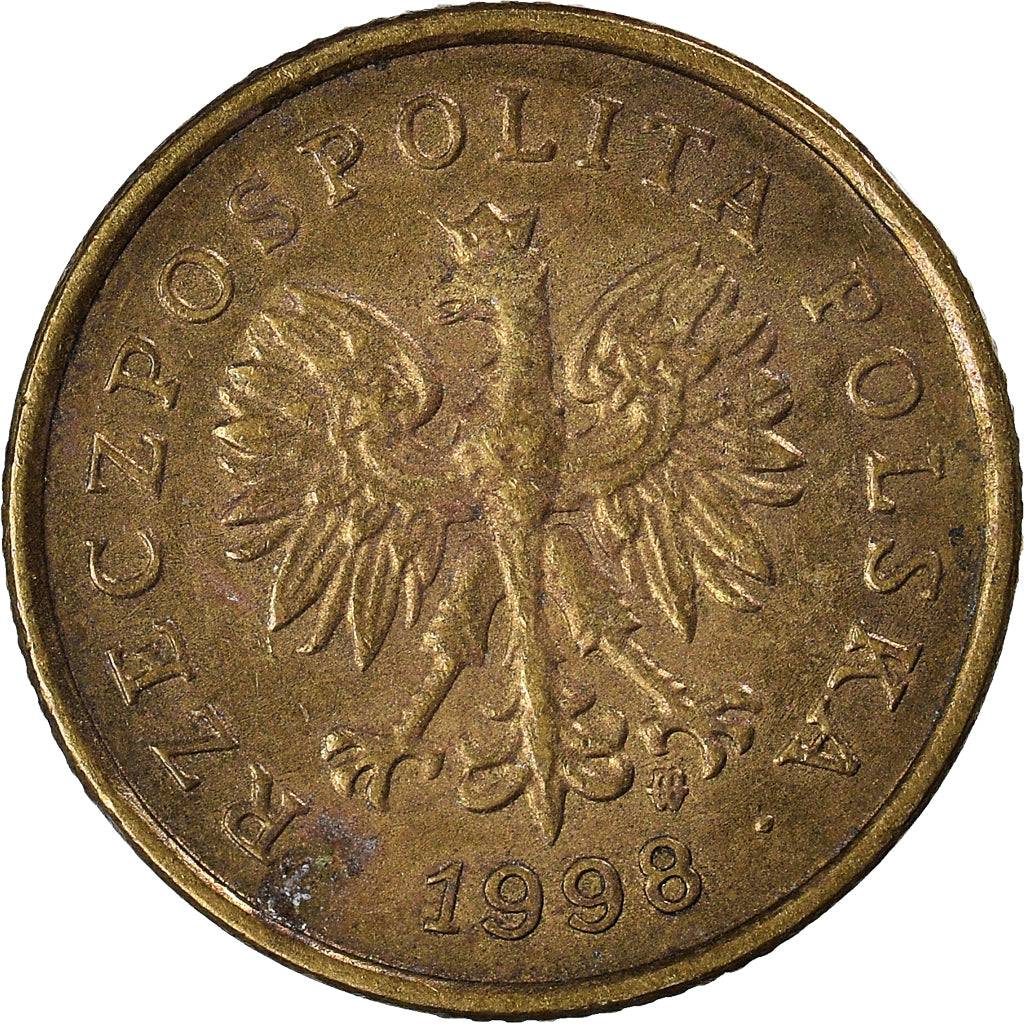 Moneda, Polonia, 5 Groszy, 1998