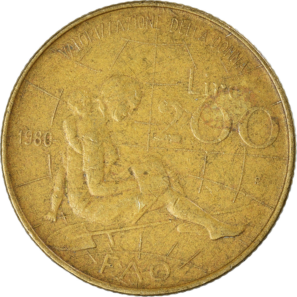 Munten, Italië, 200 Lire, 1980