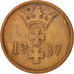 DANZIG, Pfennig, 1937, KM #140, EF(40-45), Bronze, 17.03, 1.64
