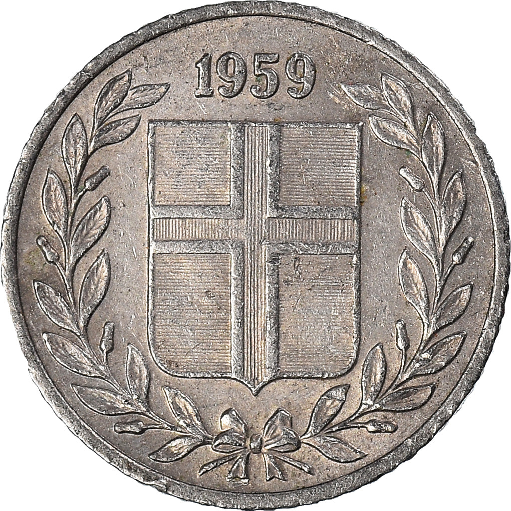 Coin, Iceland, 10 Aurar, 1959