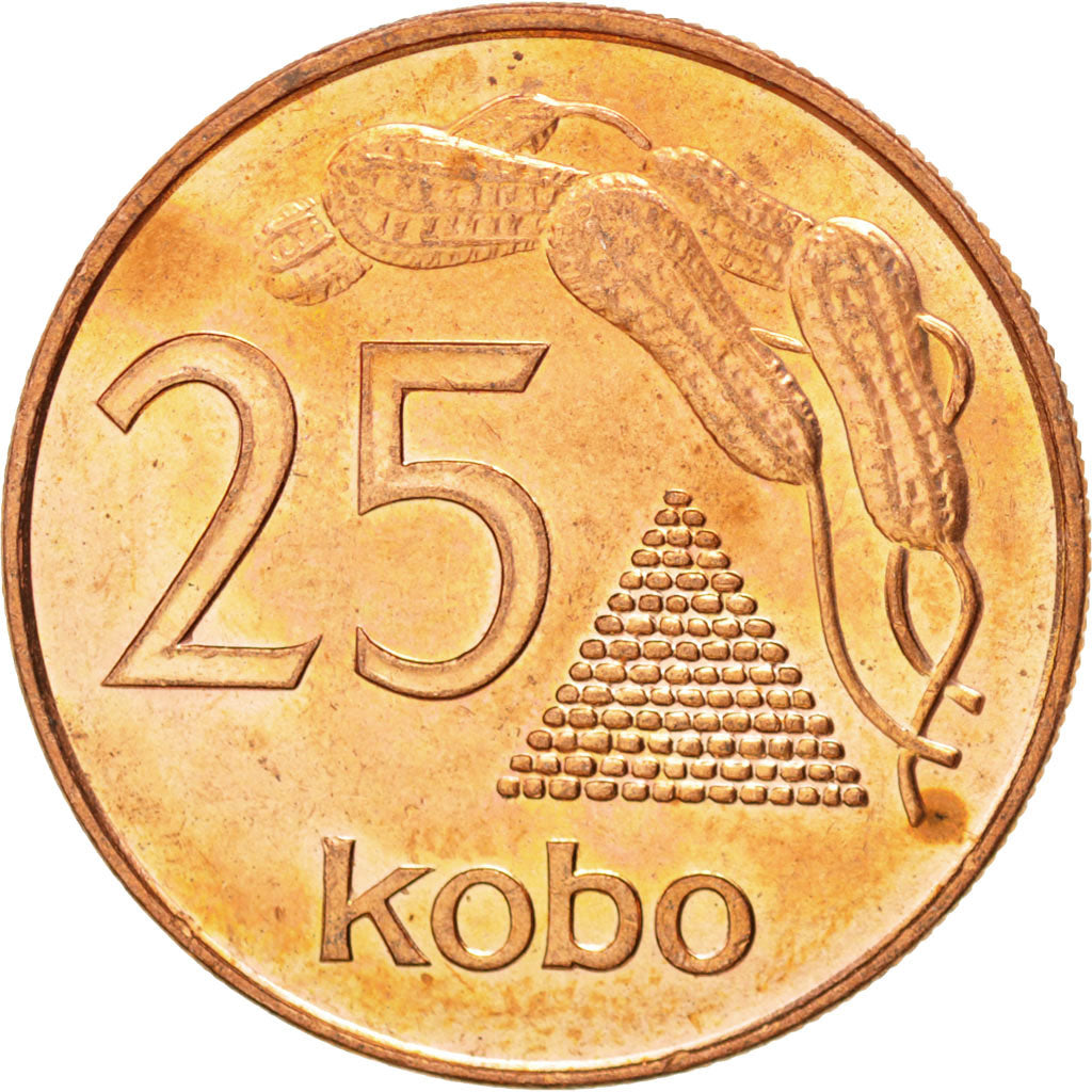 Nigeria, Elizabeth II, 25 Kobo, 1991, SPL, Acciaio placcato rame, KM:11a
