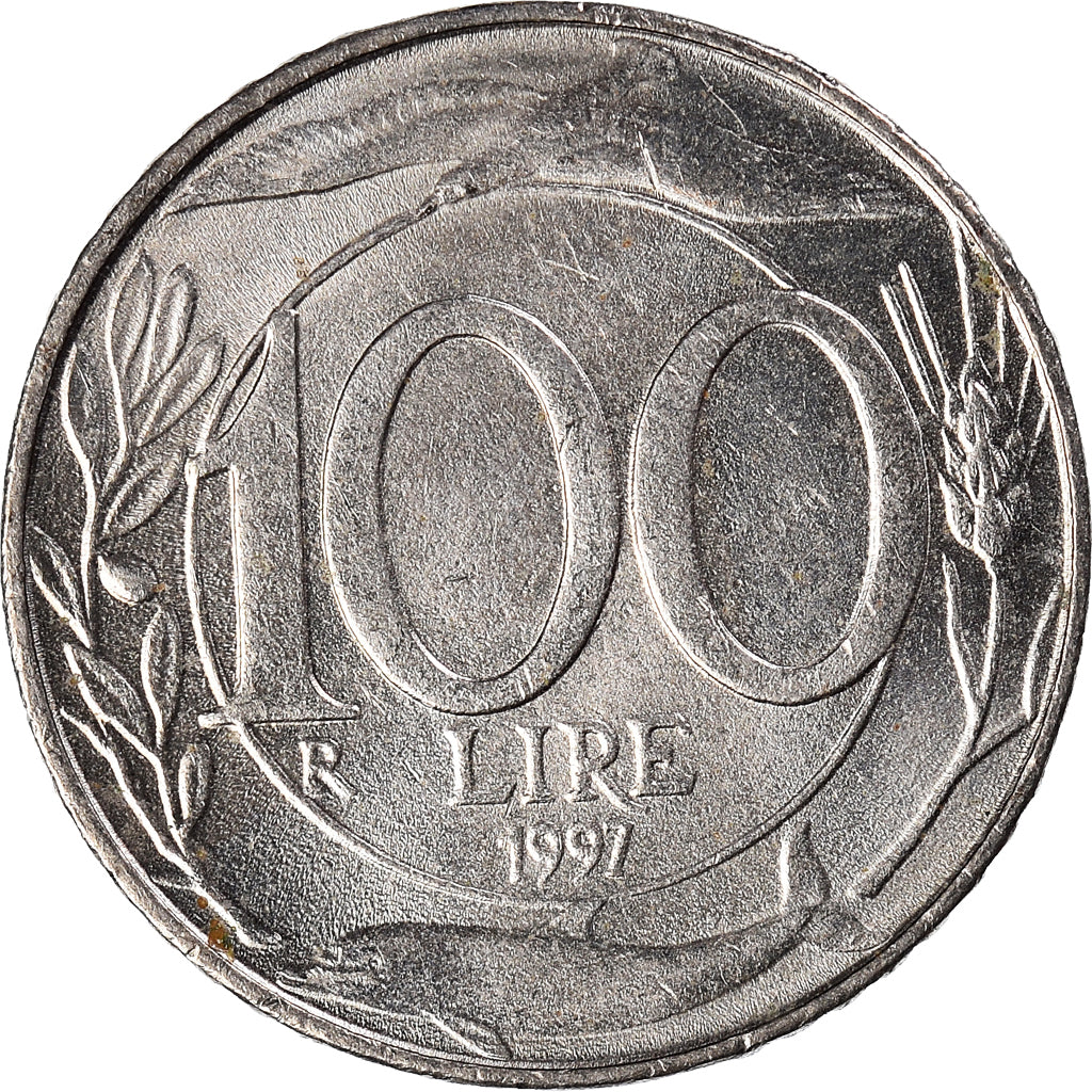 Münze, Italien, 100 Lire, 1997