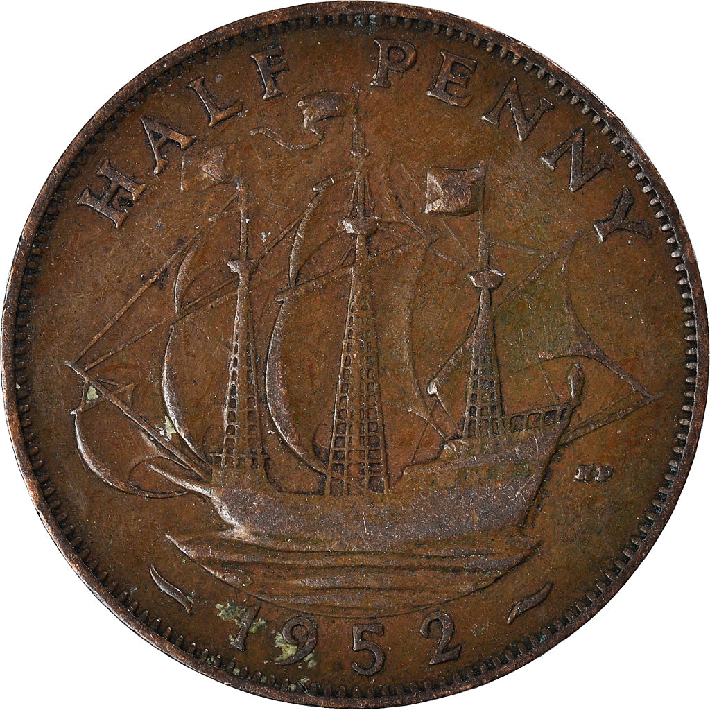 Coin, Great Britain, 1/2 Penny, 1952