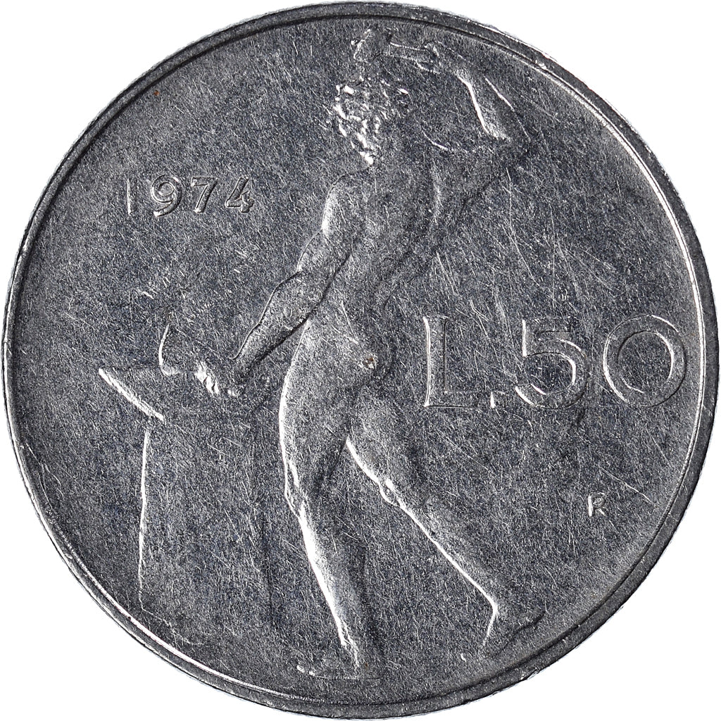 Moeda, Itália, 50 Lire, 1974