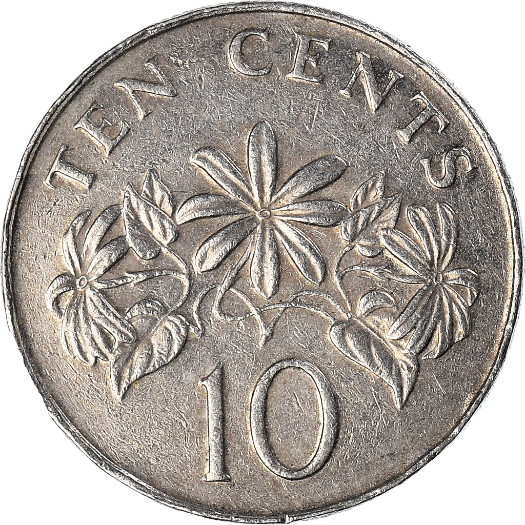 Monnaie, Singapour, 10 Cents, 1986